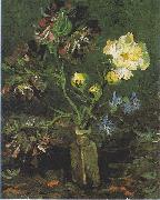 Vincent Van Gogh Vase with Forget-me-not and Peony oil